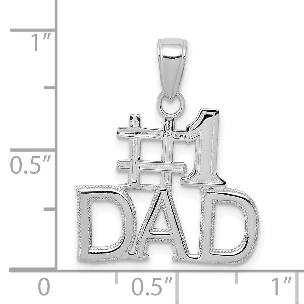 14K Weißgold #1 Dad Charm