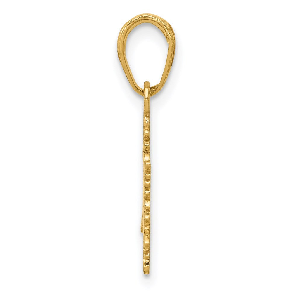 14K Gelbgold Klein Schneeflocke Anhänger