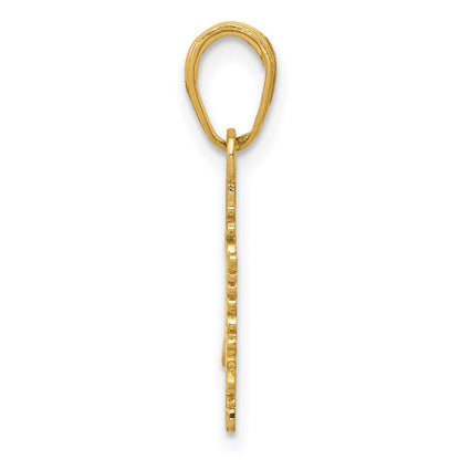 14K Gelbgold Klein Schneeflocke Anhänger