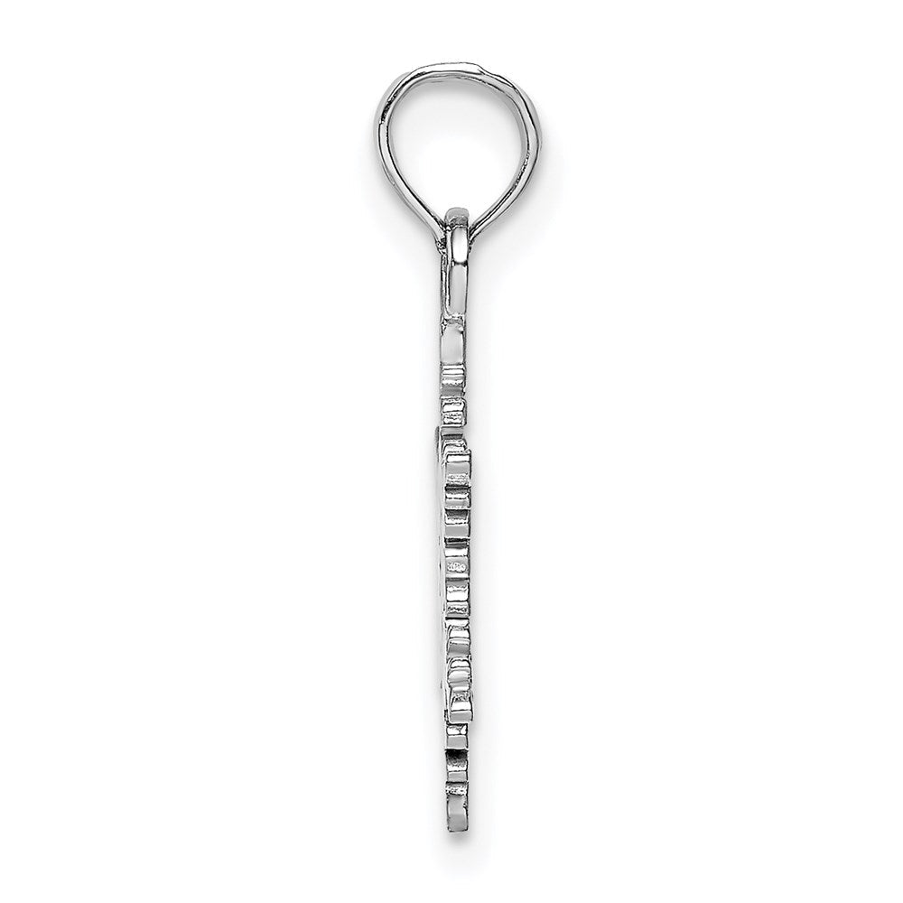 14K Weißgold Klein Schneeflocke Anhänger