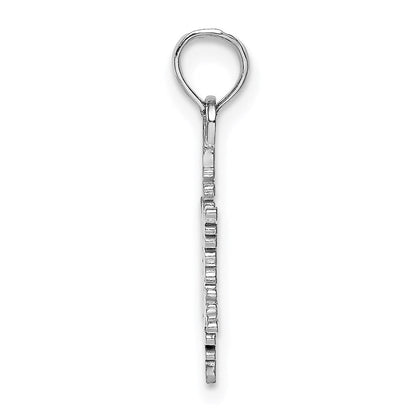 14K Weißgold Klein Schneeflocke Anhänger