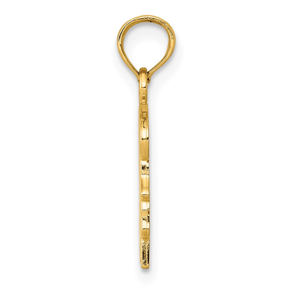 14K Gelbgold Mädchen Charm