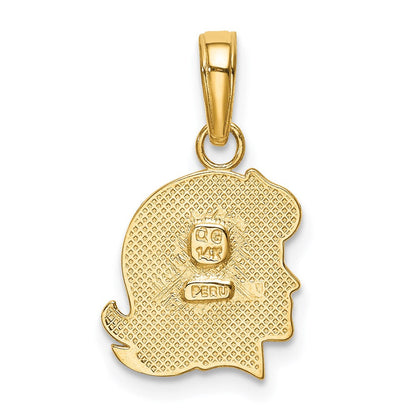 14K Gelbgold Mädchen Charm
