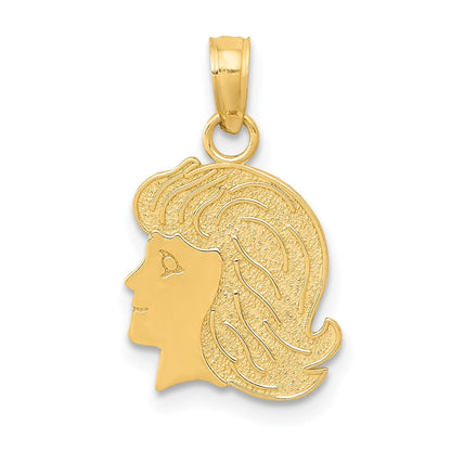 14K Gelbgold Mädchen Charm