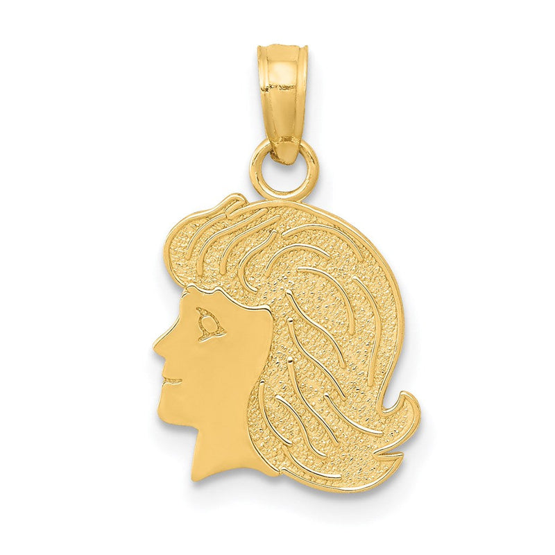 14K Gelbgold Mädchen Charm