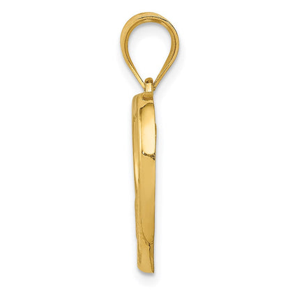 14K Gelbgold Anhänger "Mama/Baby-Herz" mit Charm, poliert und satiniert
