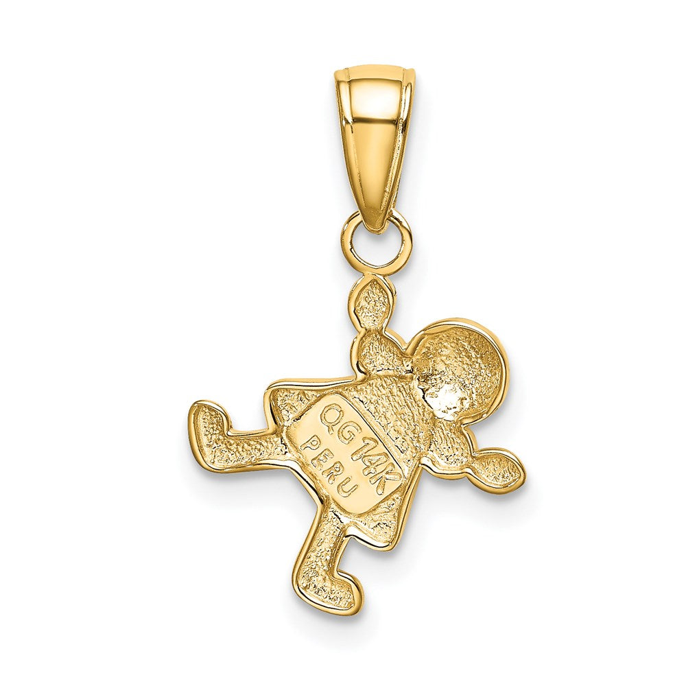 14K Gelbgold Little Mädchen Charm