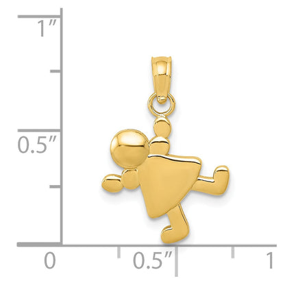 14K Gelbgold Little Mädchen Charm