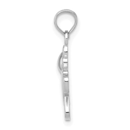 14K Weißgold Little Mädchen Charm
