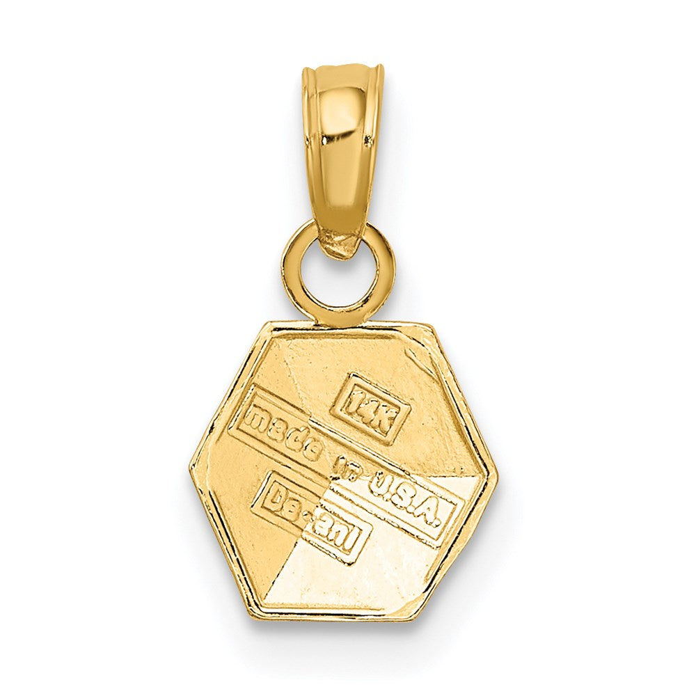 14K Gelbgold Baby Block Charm