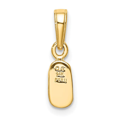 14K Gelbgold 3d Baby Schuh Charm