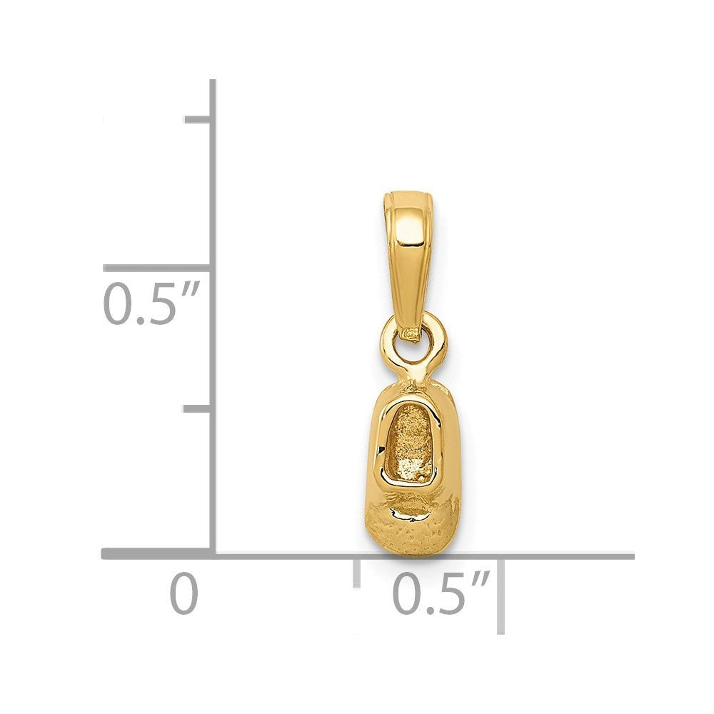 14K Gelbgold 3d Baby Schuh Charm