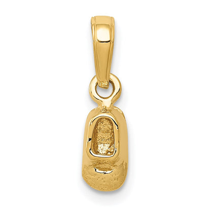 14K Gelbgold 3d Baby Schuh Charm