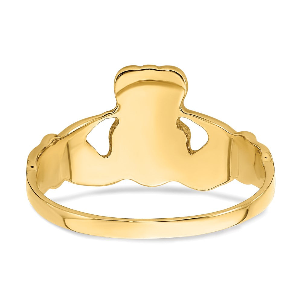 14K Gelbgold Claddagh-Ring für Herren