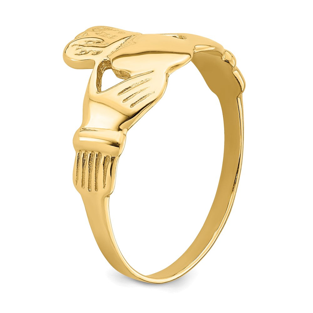 14K Gelbgold Claddagh-Ring für Herren