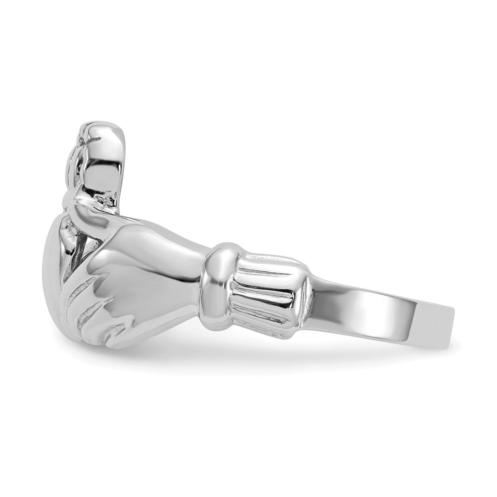 Claddagh-Ring für Herren aus 14K Weißgold