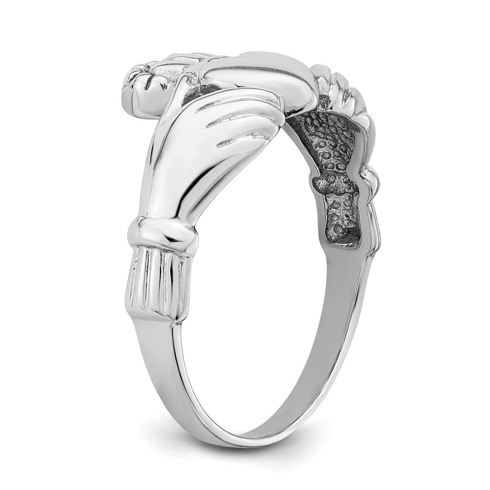 Claddagh-Ring für Herren aus 14K Weißgold