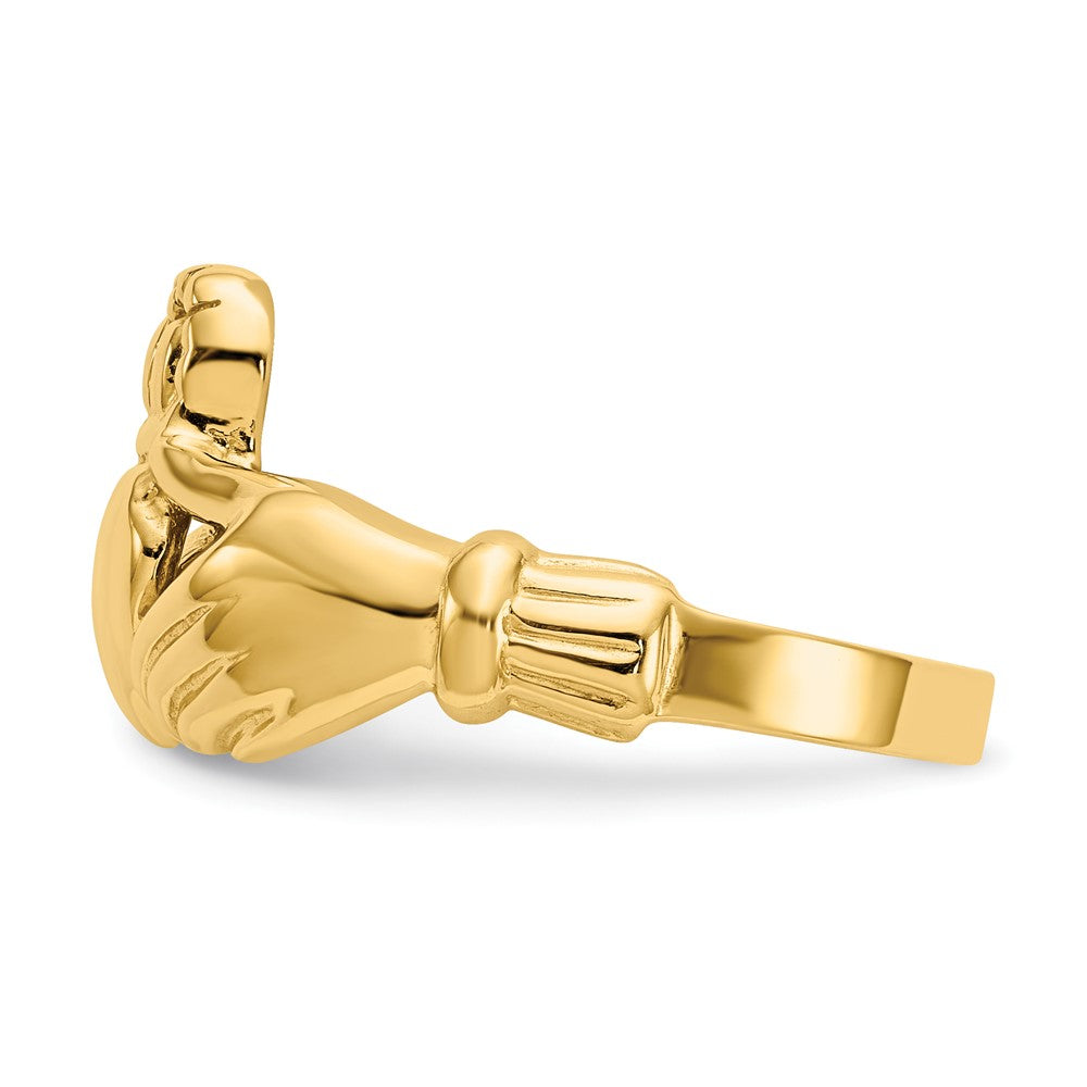 14K Gelbgold Herren-Claddagh-Ring