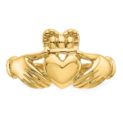 14K Gelbgold Herren-Claddagh-Ring