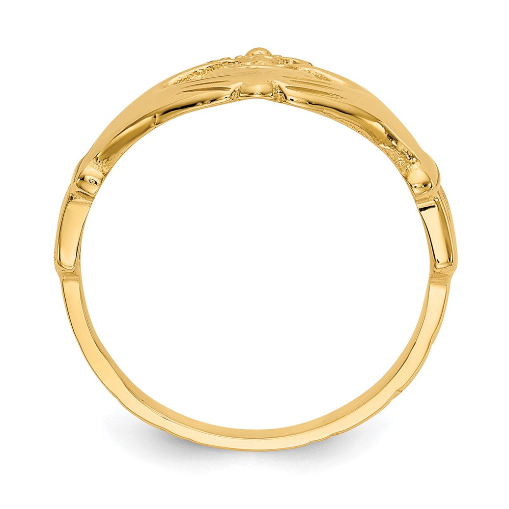 14K Gelbgold Poliert Claddagh Ring