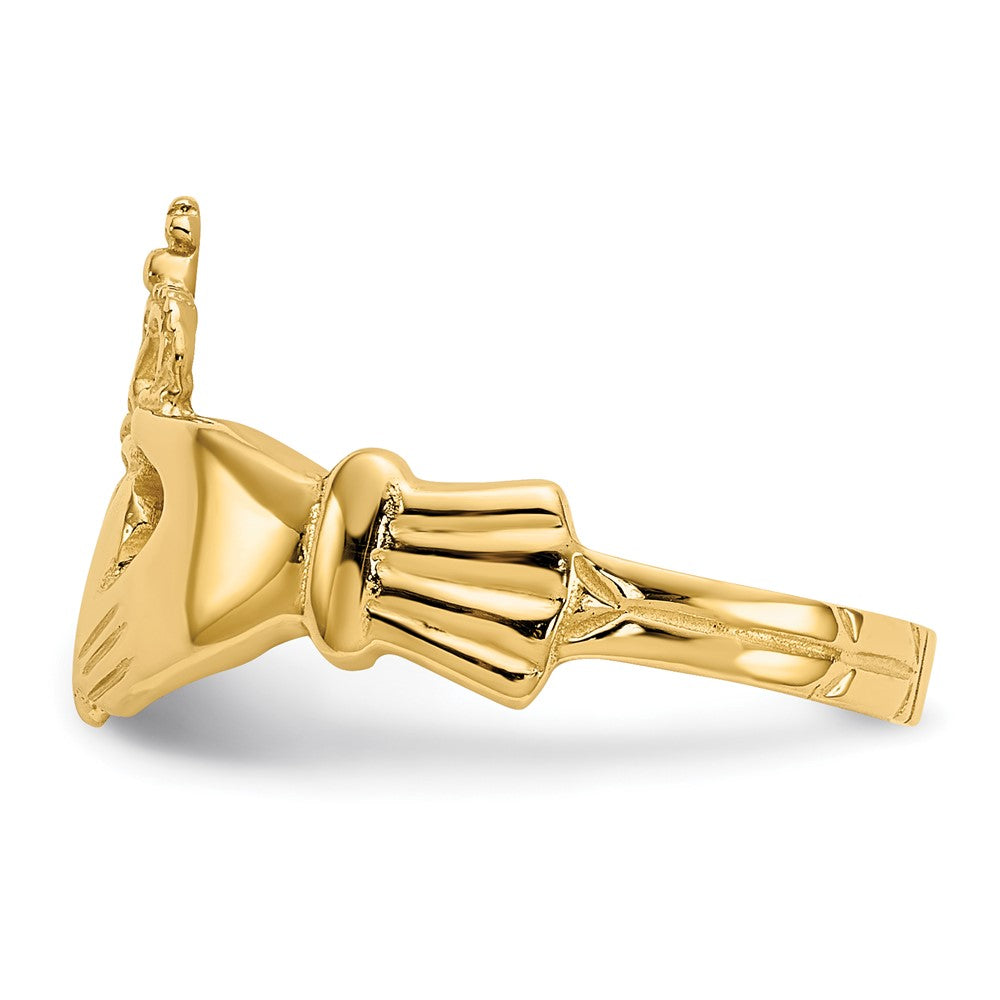 14K Gelbgold Poliert Claddagh Ring