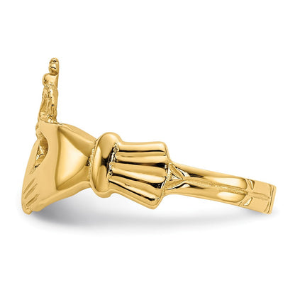 14K Gelbgold Poliert Claddagh Ring