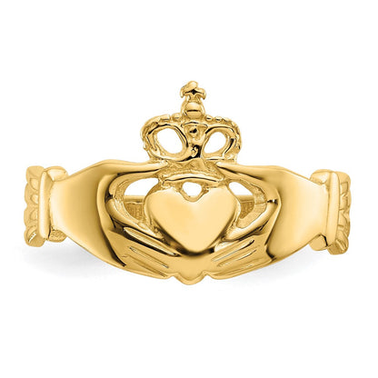 14K Gelbgold Poliert Claddagh Ring