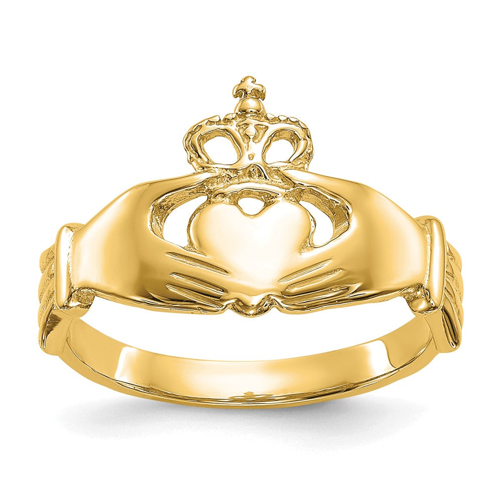 14K Gelbgold Poliert Claddagh Ring
