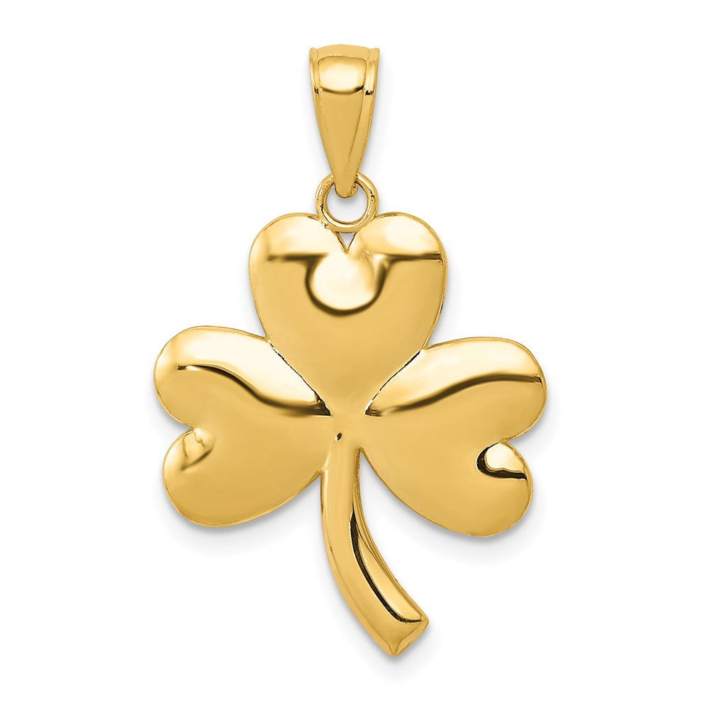 14K Gelbgold Kleeblatt-Charm