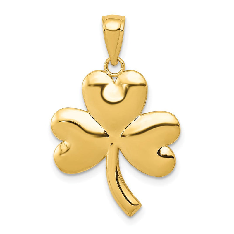 14K Gelbgold Kleeblatt-Charm