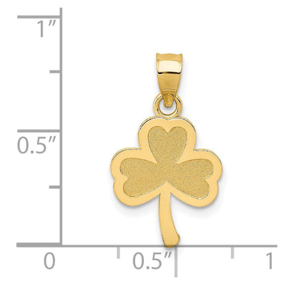 14K Gelbgold 3 Blatt Klee Anhänger