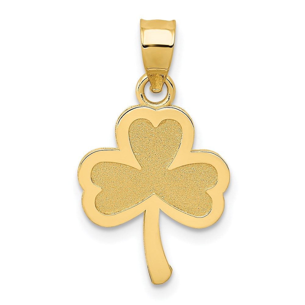 14K Gelbgold 3 Blatt Klee Anhänger