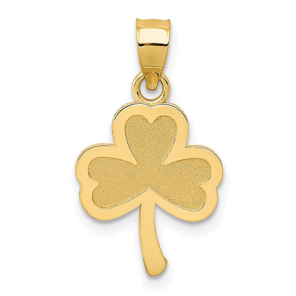 14K Gelbgold 3 Blatt Klee Anhänger