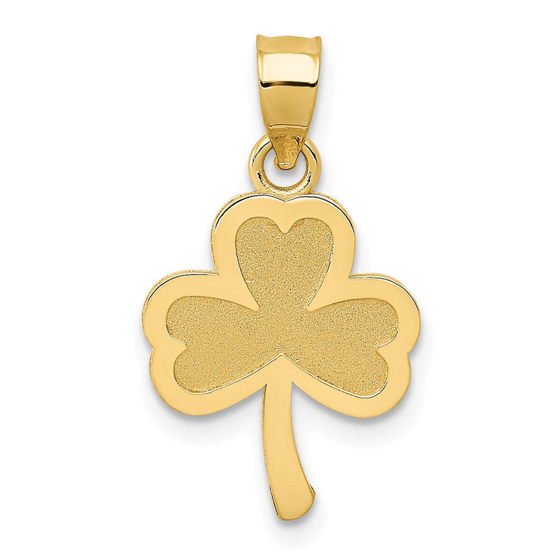 14K Gelbgold 3 Blatt Klee Anhänger