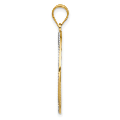 14K Gelb- und Rhodiumgold Anhänger „Baum des Lebens" mit Rhodium-Filigran