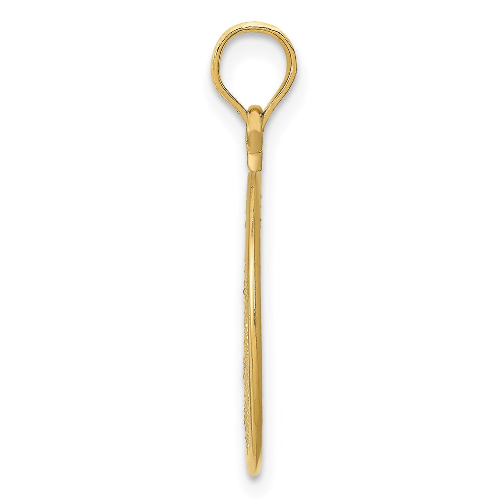 14K Gelbgold Filigran Rund Anhänger