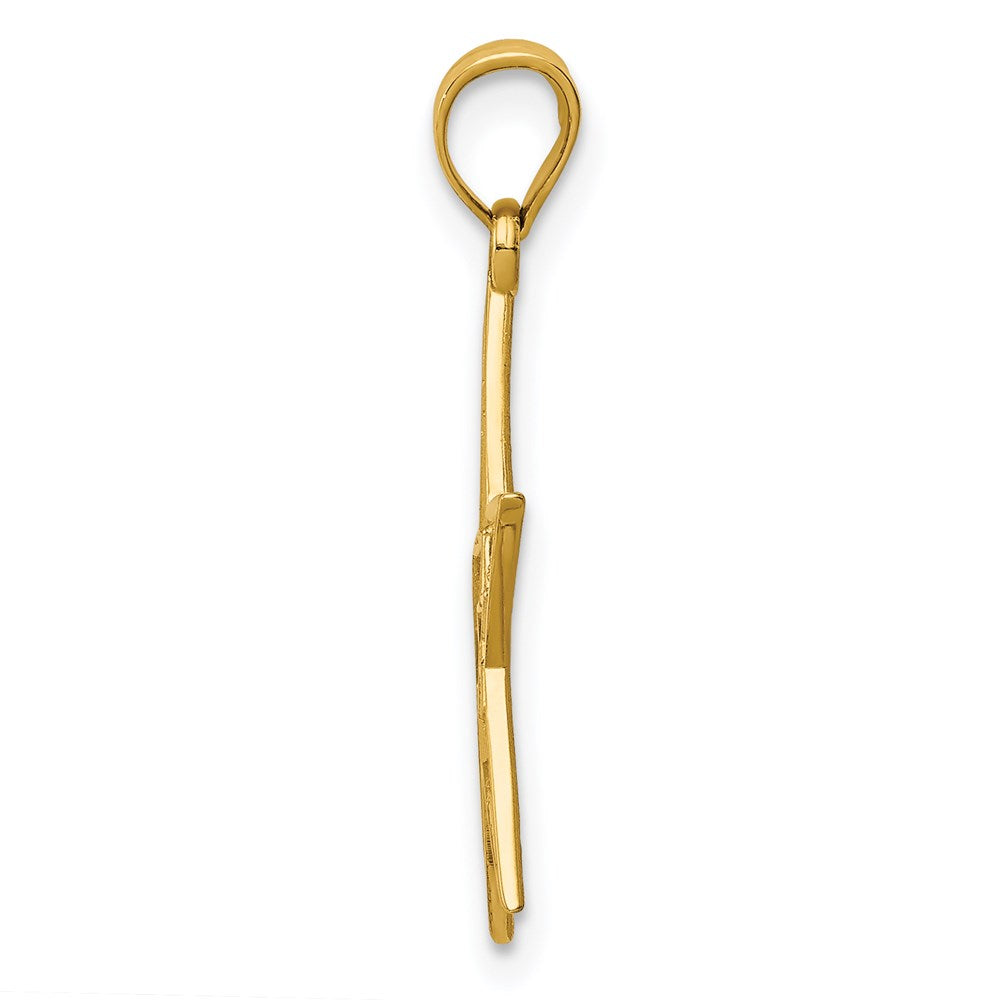 14K Gelbgold Filigran Stern Anhänger