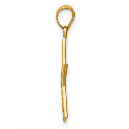 14K Gelbgold Filigran Stern Anhänger
