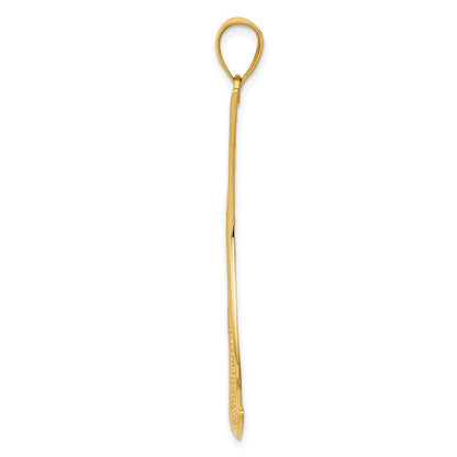 14K Gelbgold Mond-Anhänger, filigran