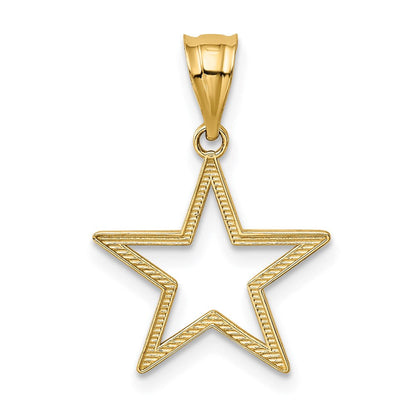 14K Gelbgold Stern Charm