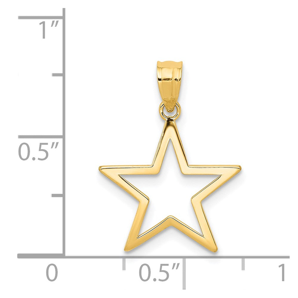 14K Gelbgold Stern Charm
