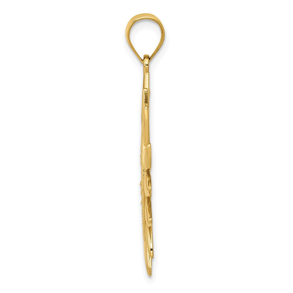 14K Gelbgold Filigran-Sonnenanhänger