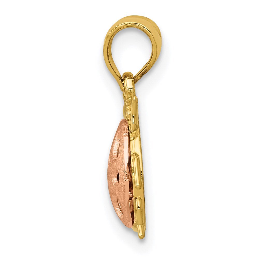 14K Bicolor Marienkäfer Anhänger