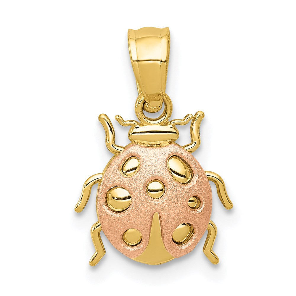 14K Bicolor Marienkäfer Anhänger
