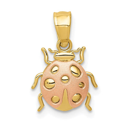 14K Bicolor Marienkäfer Anhänger