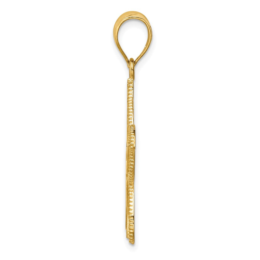 14k Gelbgold Filigran-Seestern-Anhänger