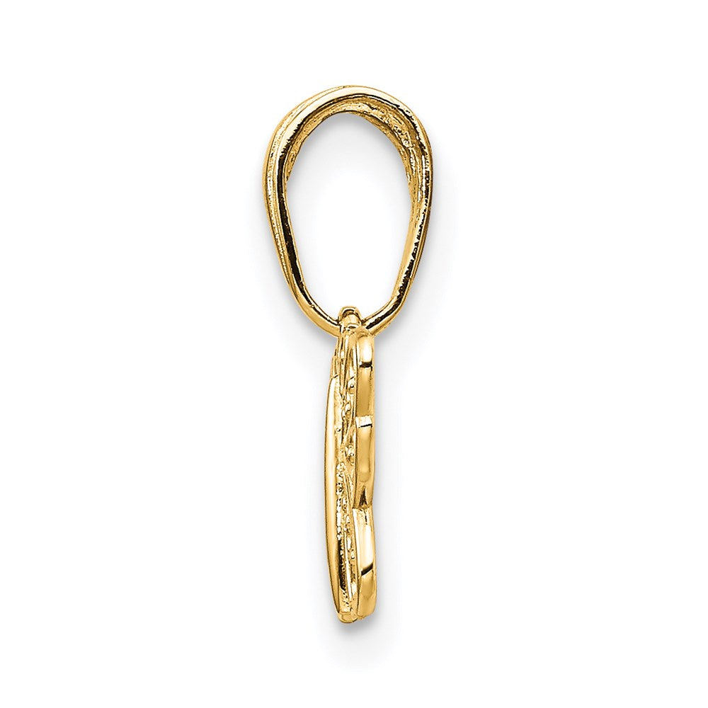 14K Gelbgold Poliert Filigran Schmetterling Charm