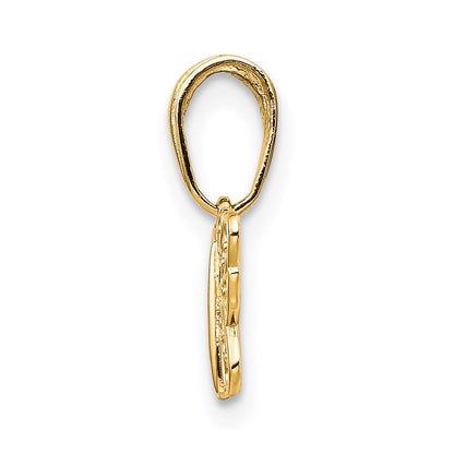 14K Gelbgold Poliert Filigran Schmetterling Charm