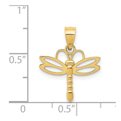 14K Gelbgold Libelle Anhänger