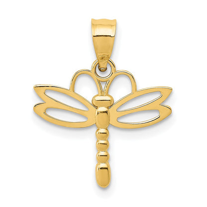 14K Gelbgold Libelle Anhänger